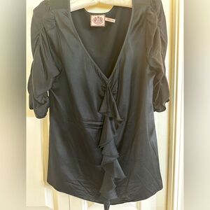 Juicy couture black blouse, 100% pure silk!
